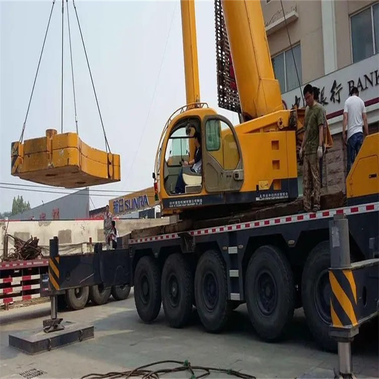 无锡锡山当地吊车出租|机器吊装|75吨|工厂搬迁服务